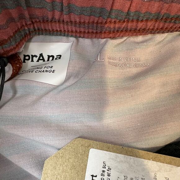 PrAna Metric E-Waist Swim Boardshorts – Men’s XL – Rust Stripe – NWT – 8” Inseam - Picture 4 of 9